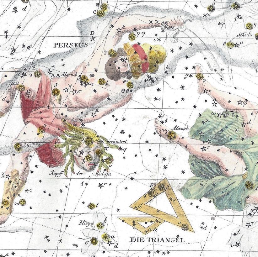 Algol in Tafel III von Bodes "Vorstellung
der Gestirne", 2. Auflage 1805. K-P. Julius