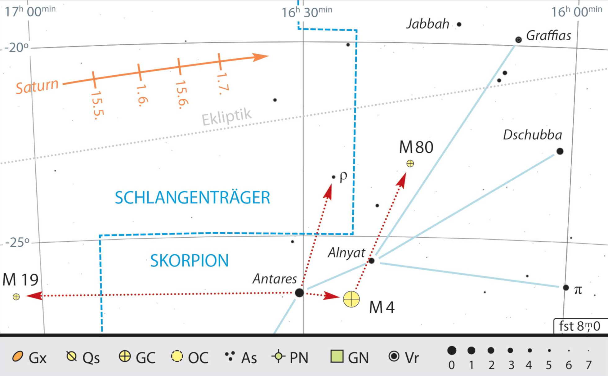 Rund um Antares findet sich eine Vielzahl spannender Fernglasobjekte. Kai v. Schauroth