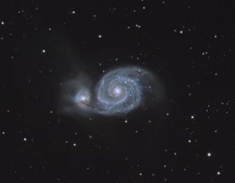 M 51 (Foto von Mike Behnke, Sternwarte Gelenau, Sachsen)