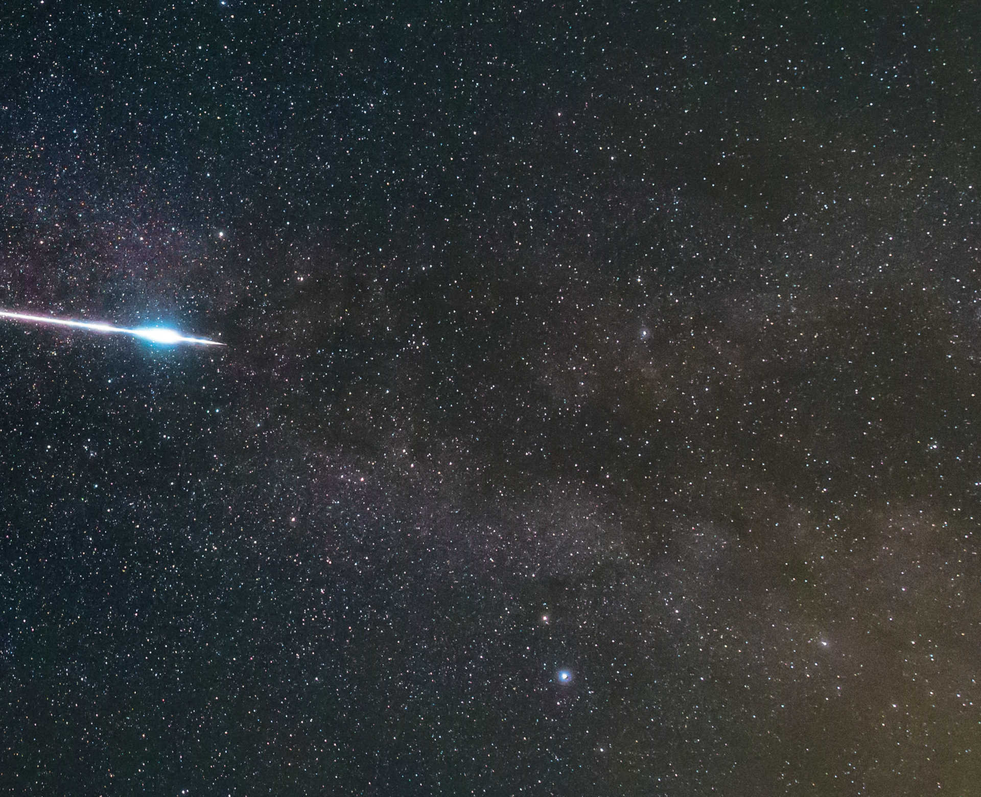 A bright Perseid, observed during the Bavarian Telescope Meeting BTM in Pfünz, Germany. Johannes Hildebrandt