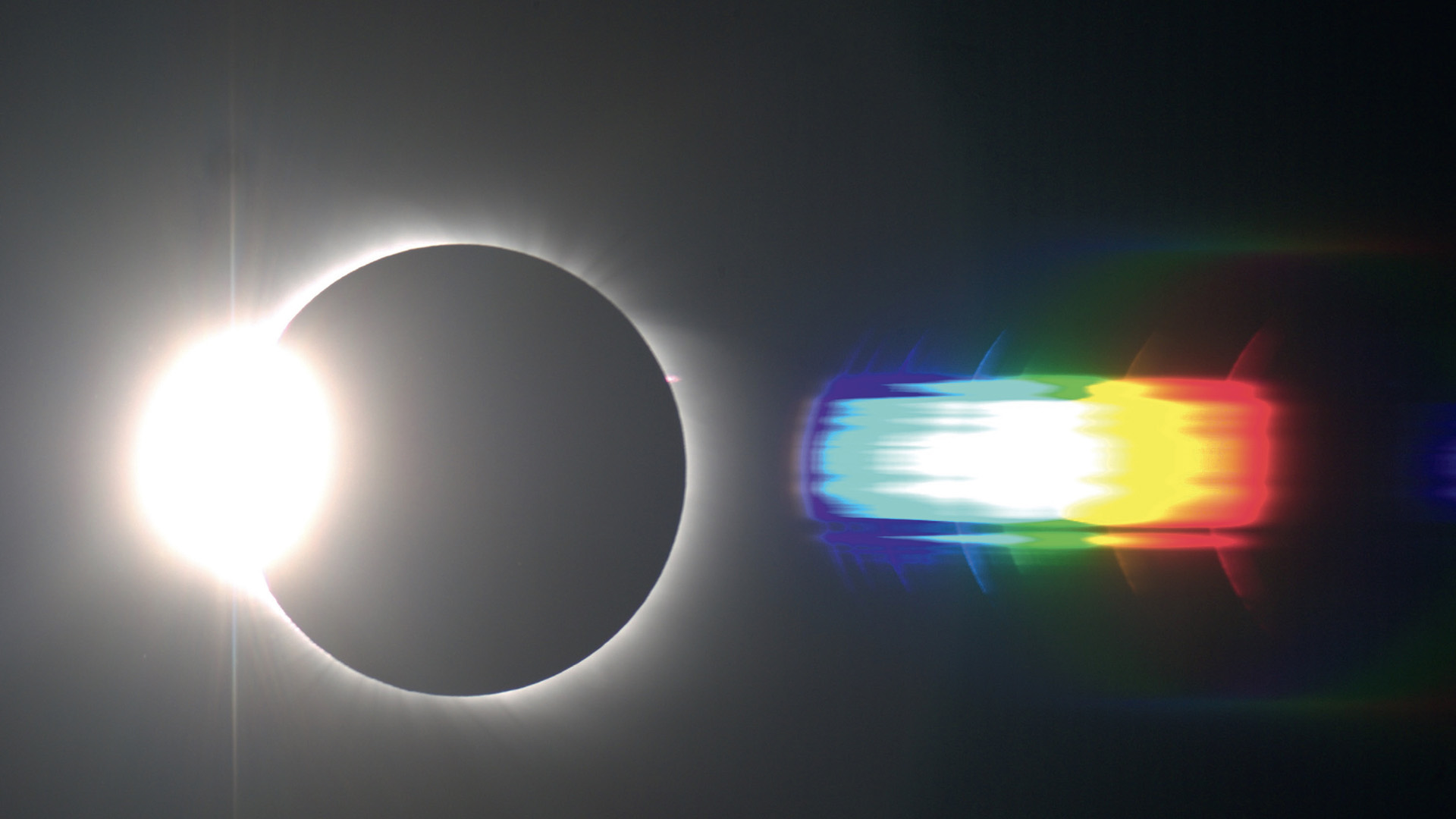 Lo spettro flash dell'eclissi di Sole totale del 01.08.2008. Le linee di emissione più evidenti sono riconoscibili e marcate. Bernd Gährken