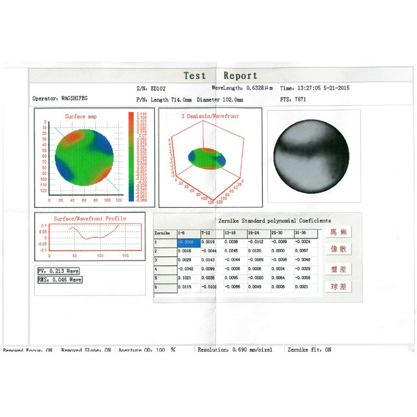 Omegon Apochromatische refractor Pro APO AP 102/714 ED Triplet OTA