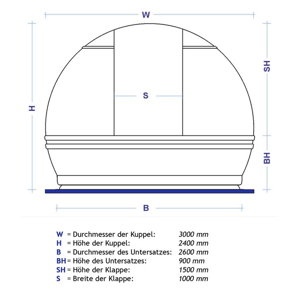 Omegon Observatoriekupol 3 m i diameter V3