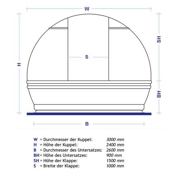 Omegon Observatoriekupol med diameter 3m V3