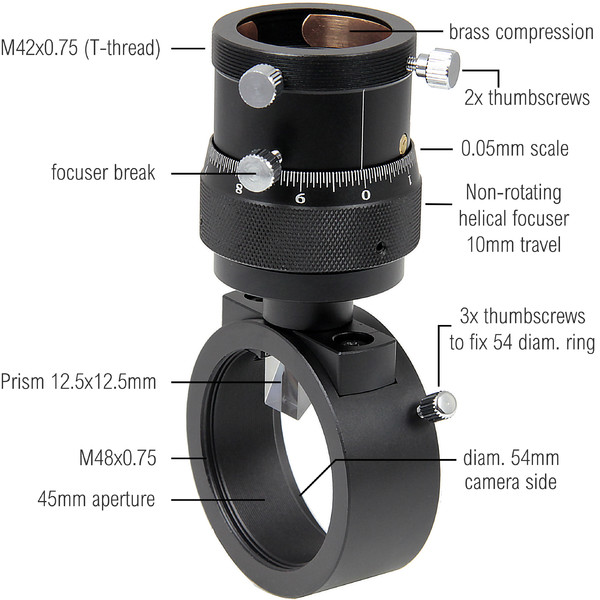 Omegon Off-Axis-Guider Guider Off-Axis z mikrofokuserem