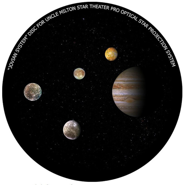 Omegon Slide för Star Theater Pro med motiv Jupitersystemet