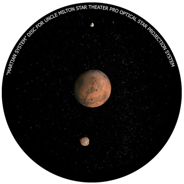 Omegon Diapositiva de Marte con sus lunas para el Star Theater Pro de