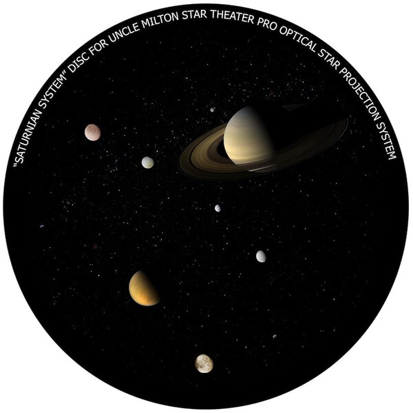 Omegon Slide för Star Theater Pro med motiv Saturnus system