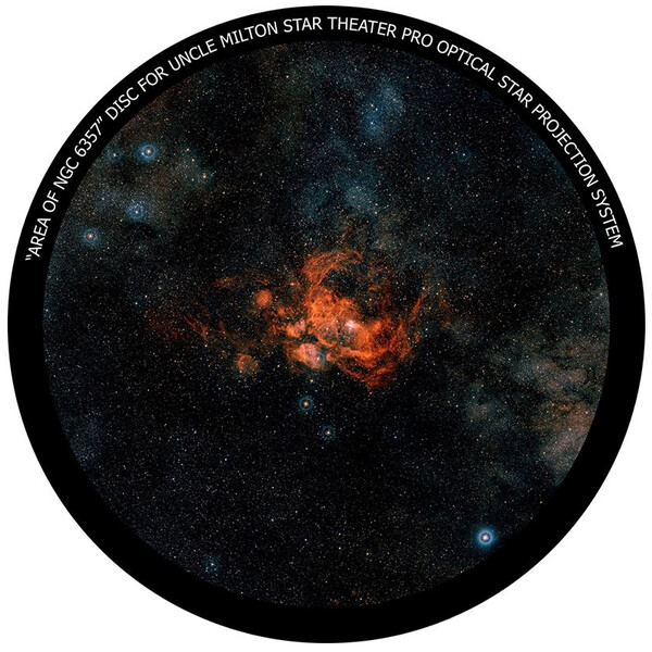 Omegon Diapositive pour l' Star Theater Pro avec motif NGC 6357