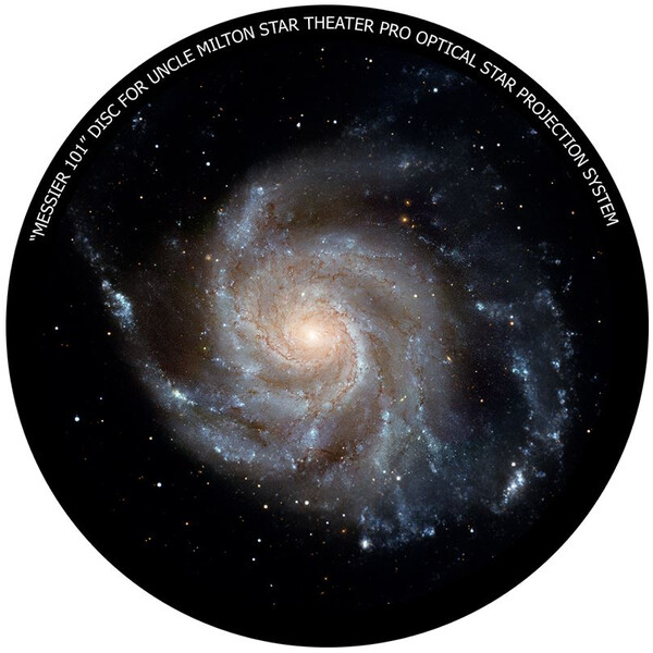 Omegon Dia voor de Star Theater Pro met motief 'Messier 101'