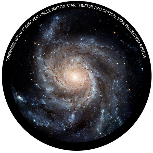 Omegon Slide för Star Theater Pro med motivet Fire Wheel Galaxy