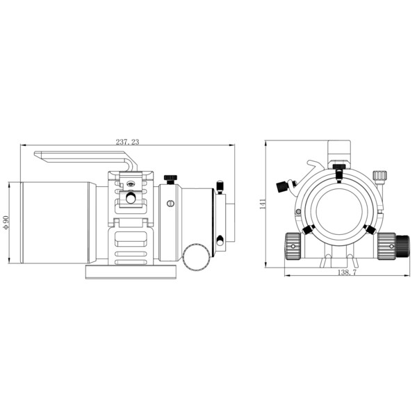 Omegon Refractor apochromat Pro APO AP 61/274 ED OTA