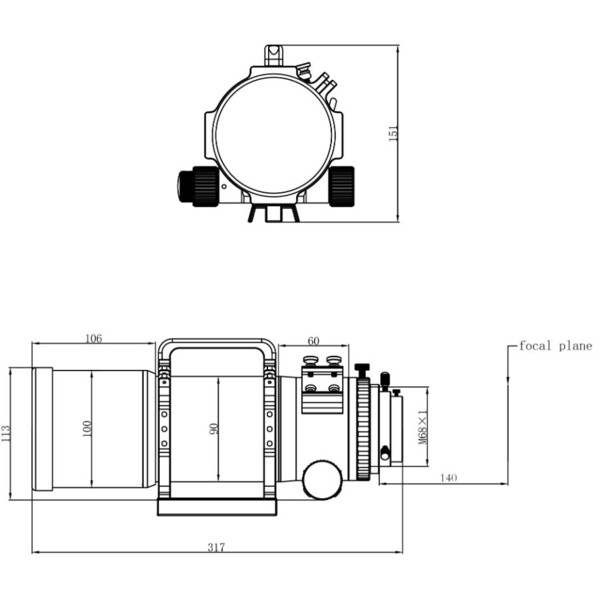 Omegon Refraktor apochromatyczny  Pro APO AP 72/400 Quintuplet OTA