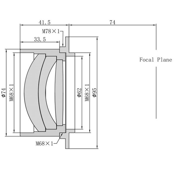 Omegon Pro Reducer 2.5" 0.8x Full-Frame for RC