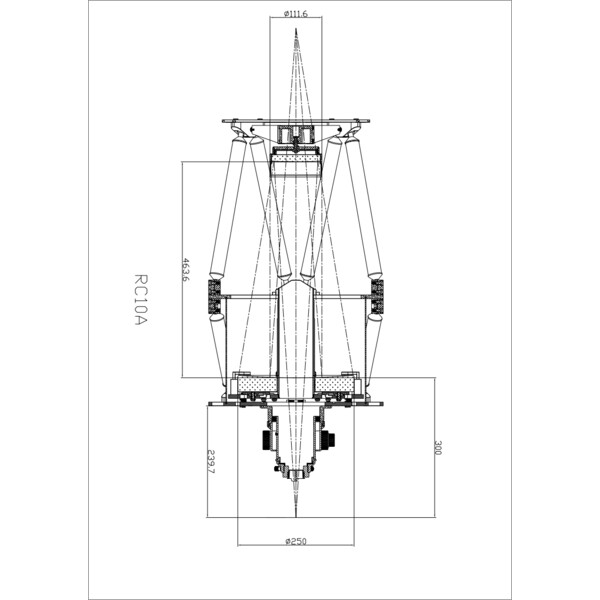 Omegon Kit miroirs pour Ritchey-Chrétien 10'' F/8