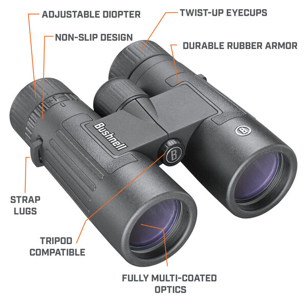 Bushnell Binocolo Legend 8x42 Dachkant, schwarz, FMC