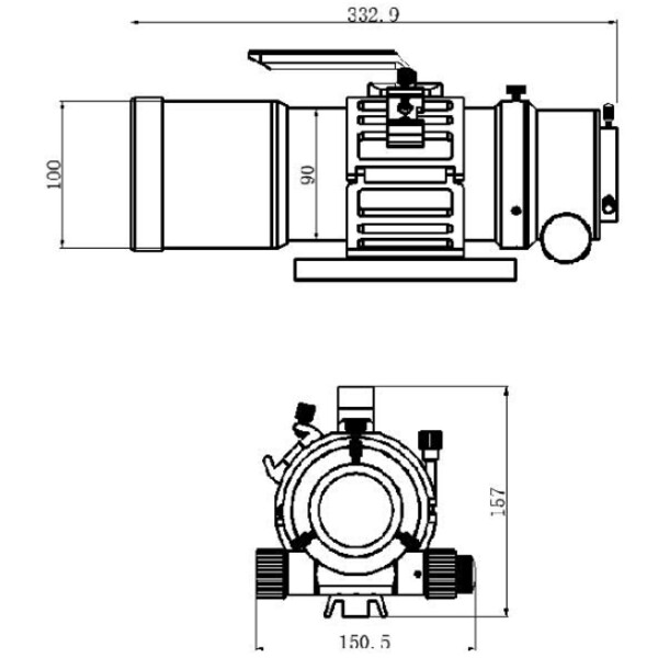 TS Optics Apochromatischer Refraktor AP 76/418