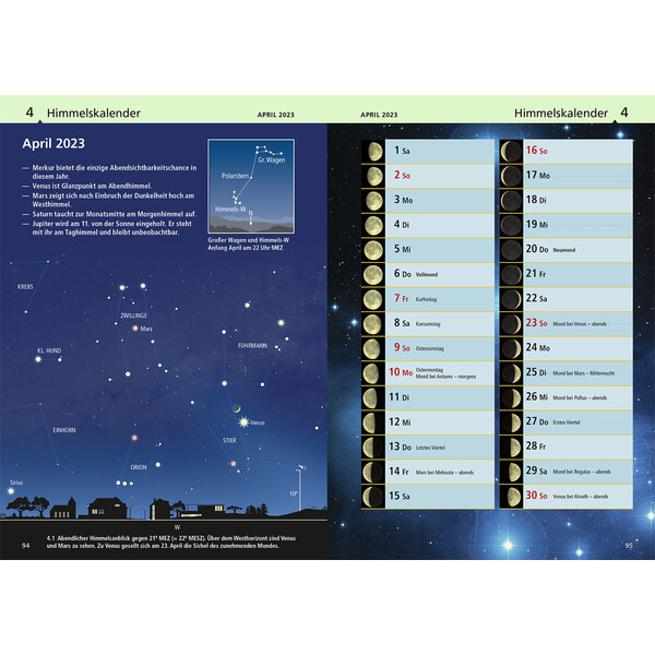 Kosmos Verlag Jahrbuch Himmelsjahr 2023