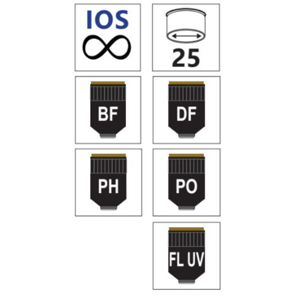 Optika Objektiv IOS U-PLAN F (Semi-Apo) PH 60x/0.7, M-1324