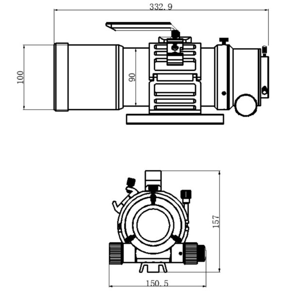 Omegon Apochromatischer Refraktor Pro APO AP 76/418 Triplet ED OTA (Neuwertig)