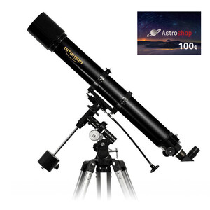 Omegon Telescópio AC 90/1000 EQ-2 + Vale de compras no valor de 100 Euros