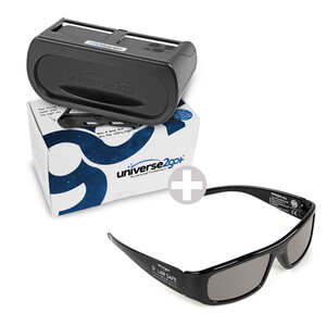 Omegon Universe2Go+ + Sonnenfinsternisbrille Solar Safe Deluxe