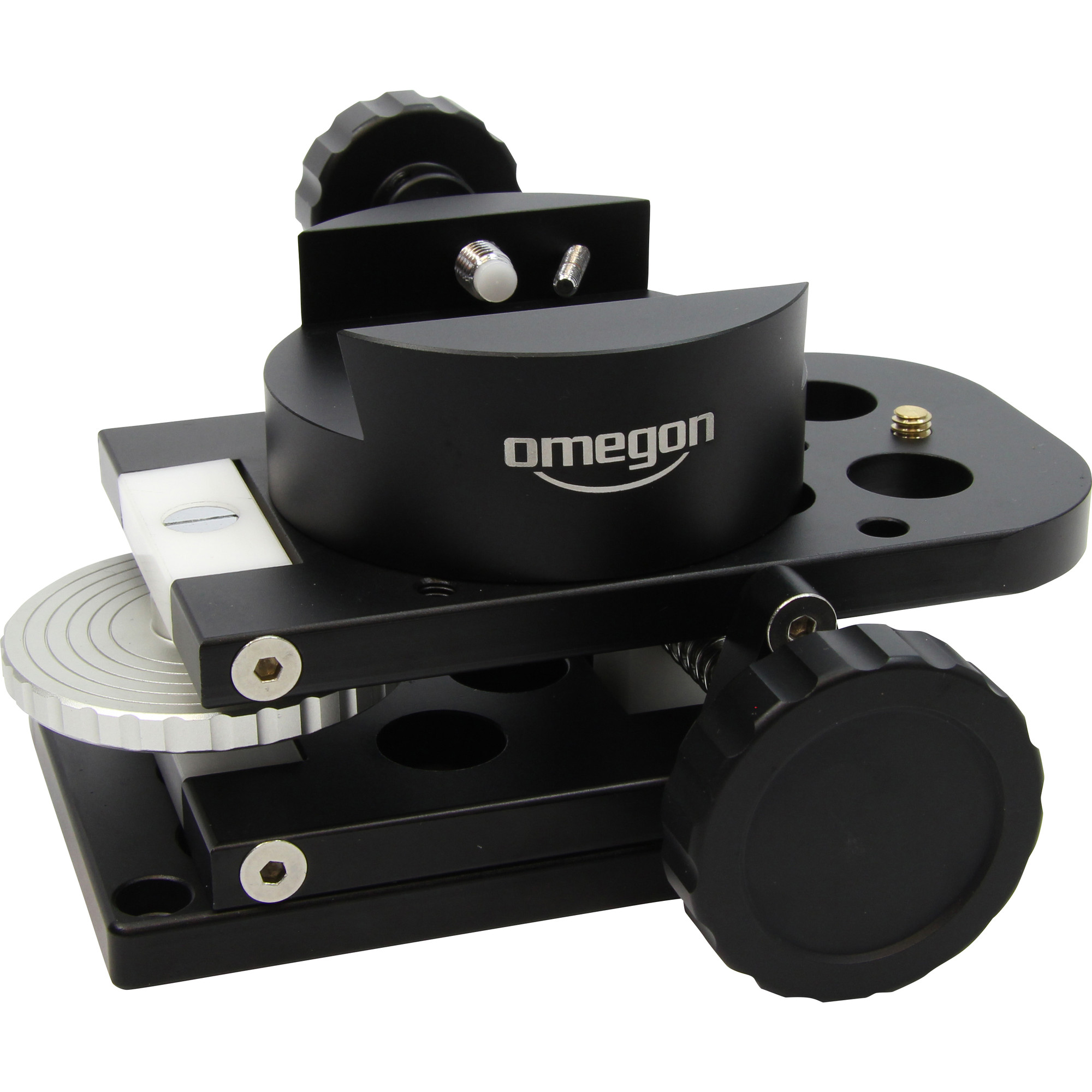 Professional setup fotografia astronomica in dotazione con la fotocamera reflex digitale, teleobiettivo e conduttrice ambito pronto per la sessione di notte Foto stock