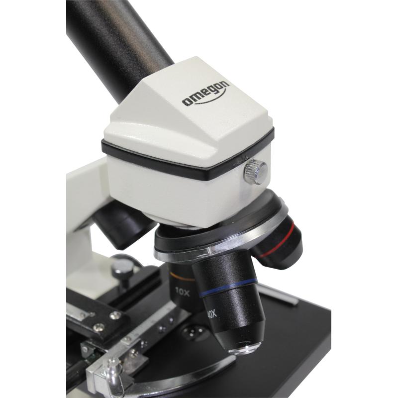 Omegon Microscópio Conjunto de Microscopia, MonoView 1200x, Câmara, Trabalho Padrão de Microscopia, Equipamento de Preparação