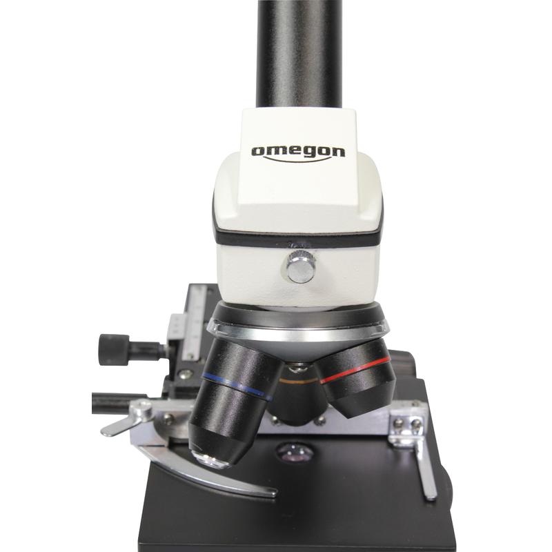 Omegon Zestaw mikroskopowy, MonoView 1200x, kamera, wyposażenie do przygotowywania preparatów.