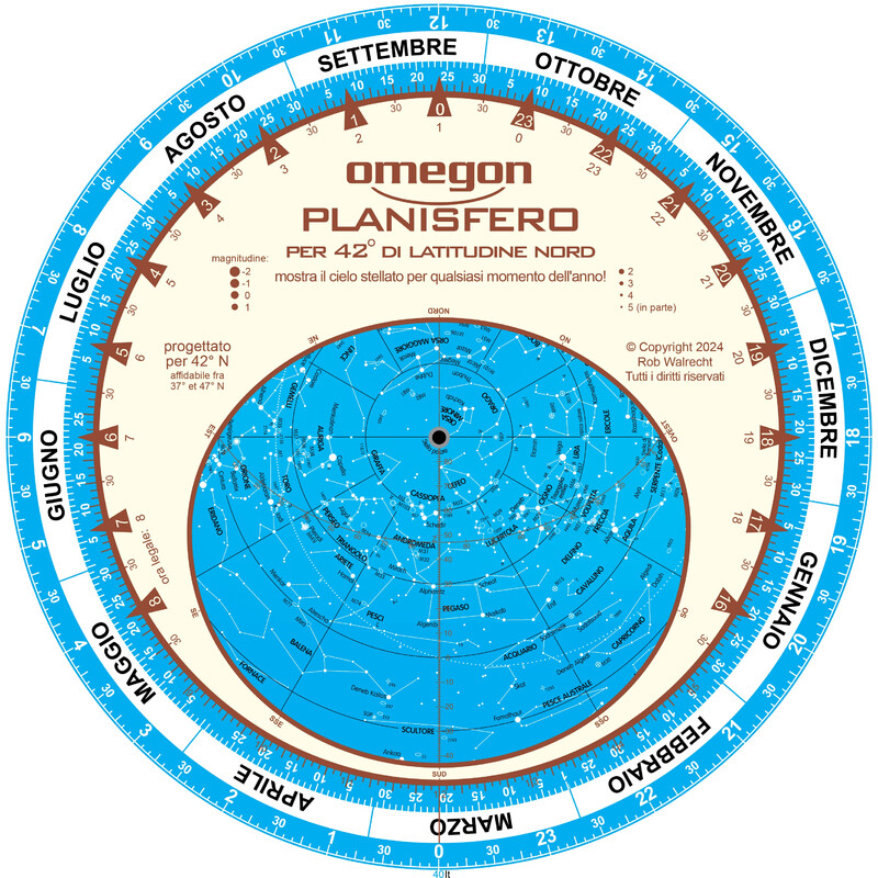 Omegon Carta de estrelas Planisfério