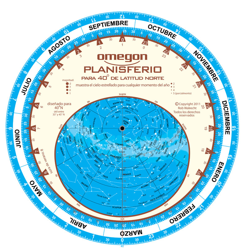 Omegon Star chart planisphere