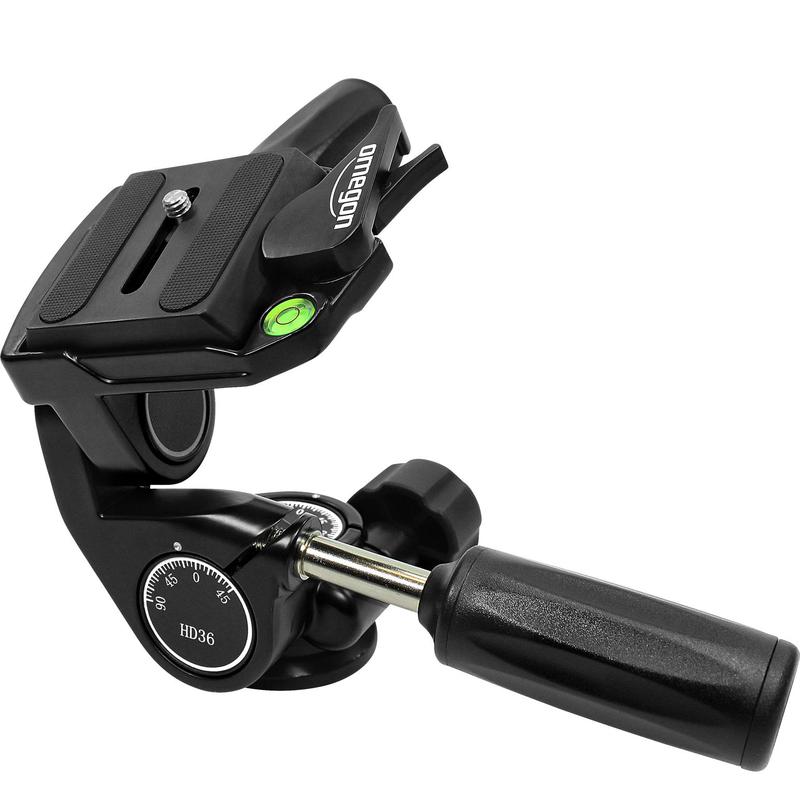 Omegon Cabeças panorâmicas 3-Wege-Neiger Pro Stativ-Panoramakopf PD36