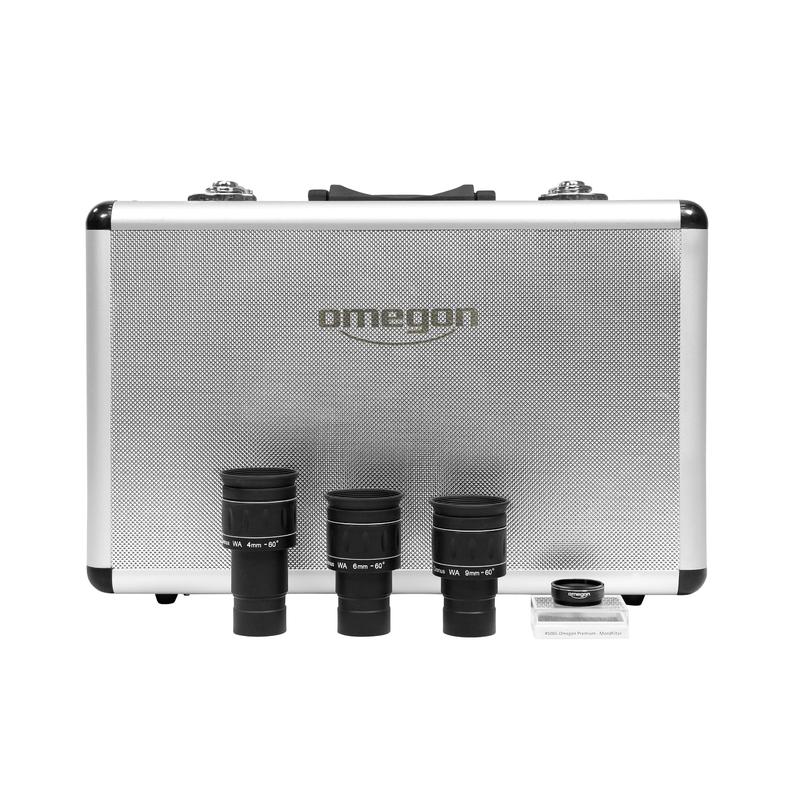 Omegon Coffret à oculaires Cronus avec filtre lunaire