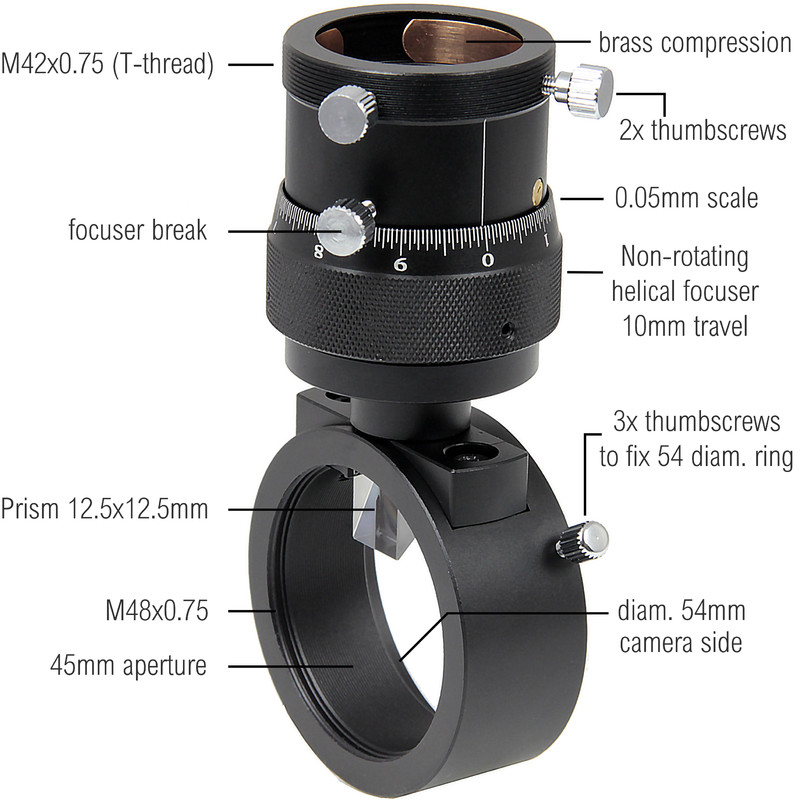 Omegon Off-Axis-Guider Guider Off-Axis z mikrofokuserem