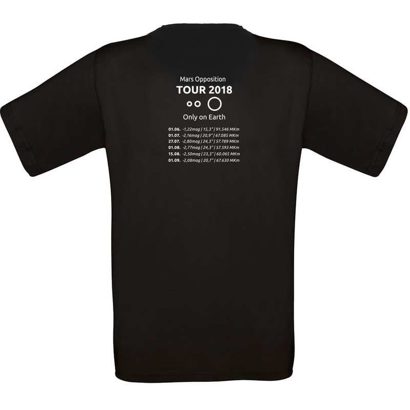 T-Shirt Mars Opposition 2018 - Tamanho M preto