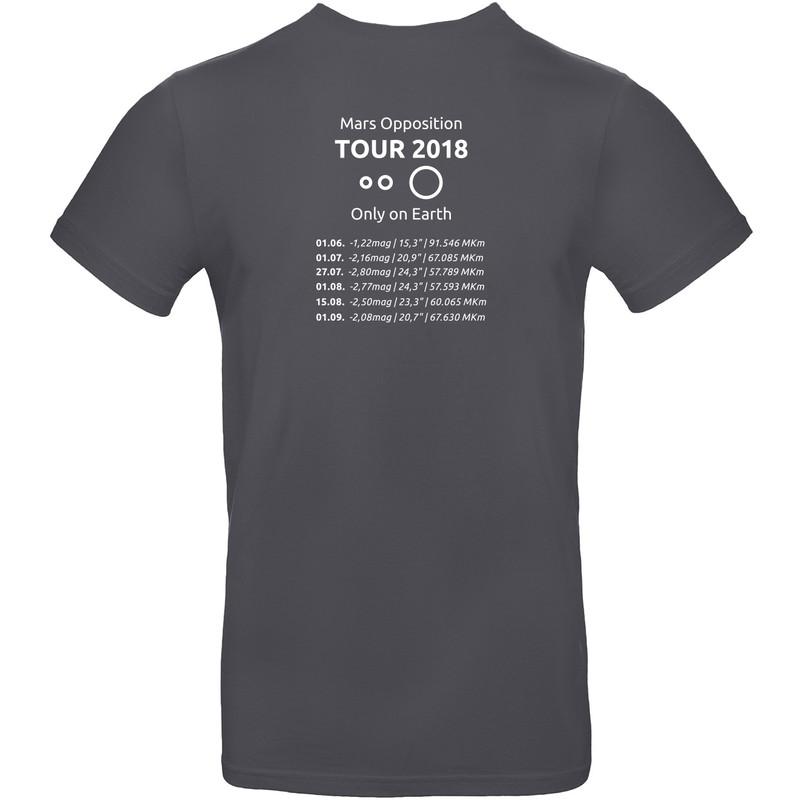 T-Shirt Mars Opposition 2018 - Rozmiar XL szary