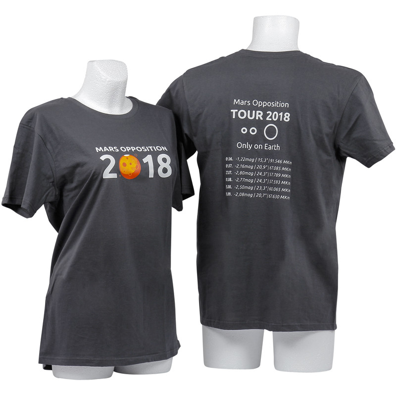 Omegon T-Shirt Camiseta de Marte en oposición de 2018, talla 3XL, gris