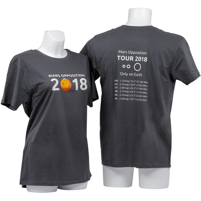 Omegon T-Shirt Mars en opposition 2018 - Taille 3XL gris