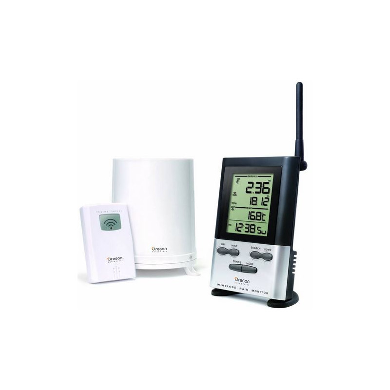 Oregon Scientific Wetterstation Funk-Regenmesser und Außenthermometer