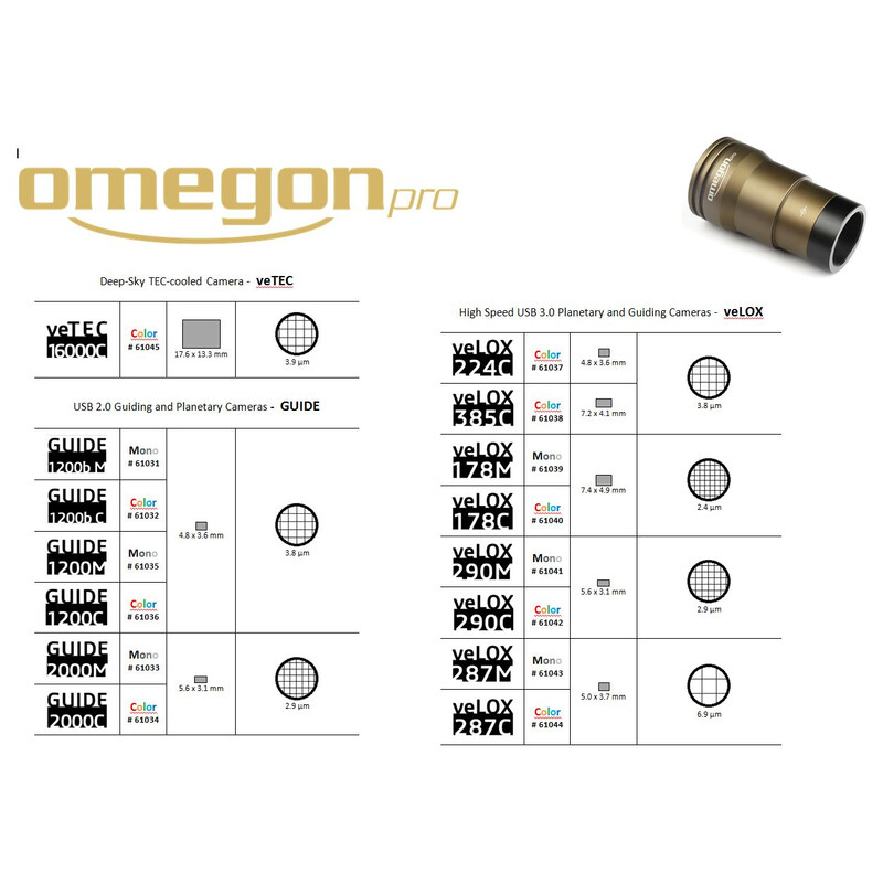 Caméra Omegon GUIDE 1200b C Color