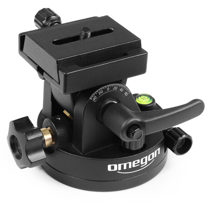Omegon Base ajustável à altura do polo com trilho de prisma de 55 mm