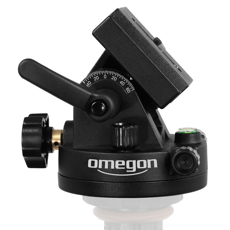 Omegon Base ajustável à altura do polo com trilho de prisma de 55 mm