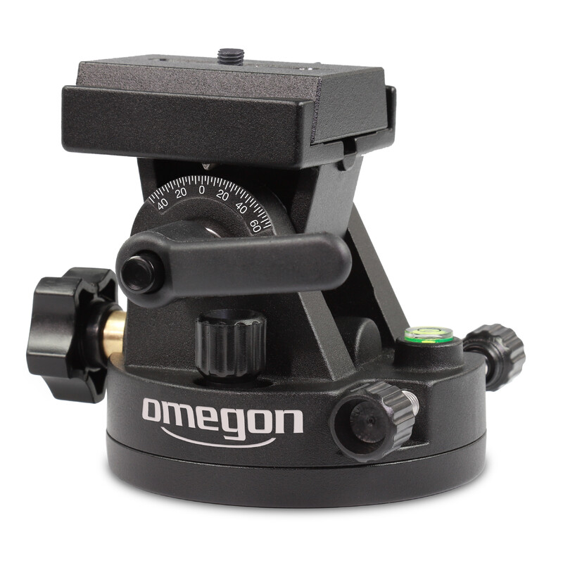 Omegon Base ajustável à altura do polo com trilho de prisma de 55 mm