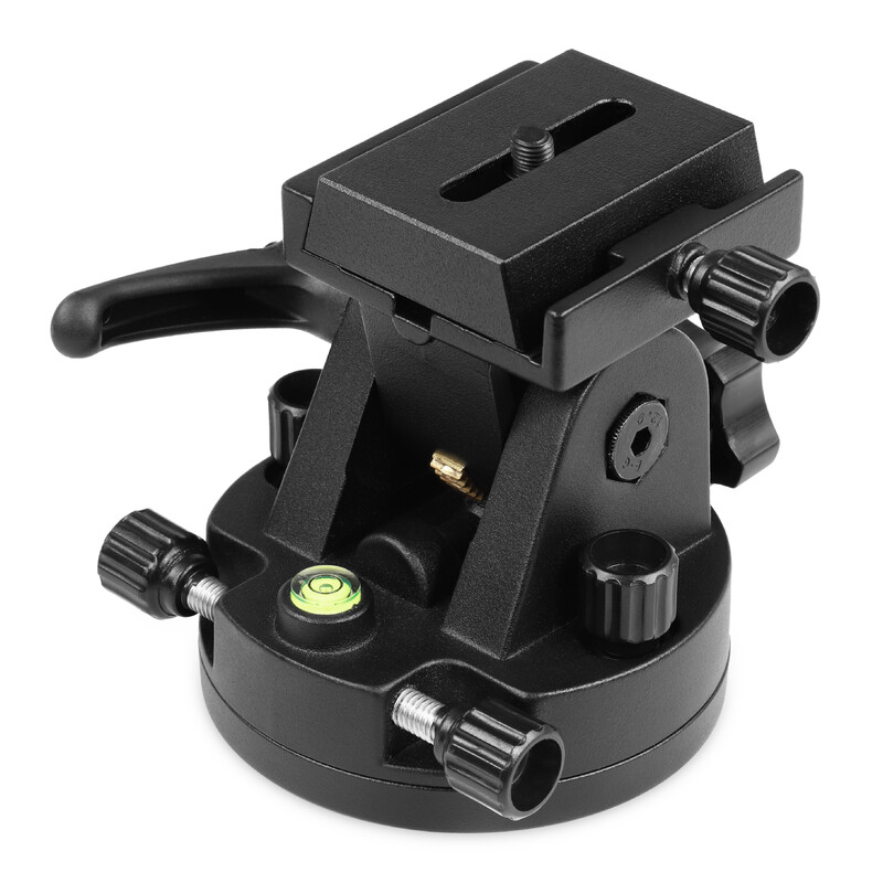 Omegon Base ajustável à altura do polo com trilho de prisma de 55 mm