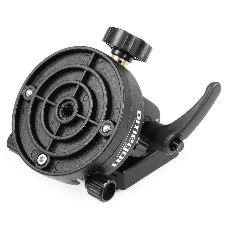 Omegon Base ajustável à altura do polo com trilho de prisma de 55 mm