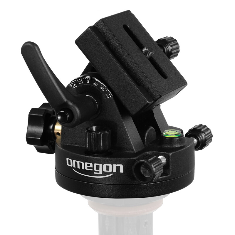 Omegon Base ajustável à altura do polo com trilho de prisma de 55 mm