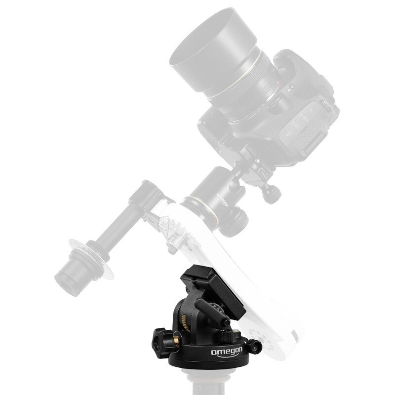 Omegon Base ajustável à altura do polo com trilho de prisma de 55 mm