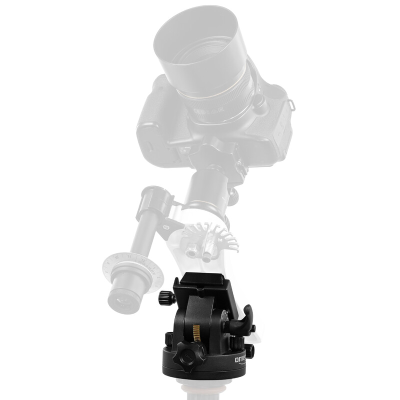 Omegon Base ajustável à altura do polo com trilho de prisma de 55 mm