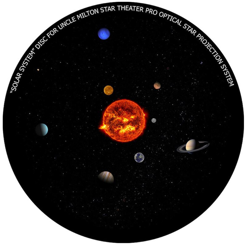 Omegon Diapositive pour Star Theater Pro avec motif système solaire