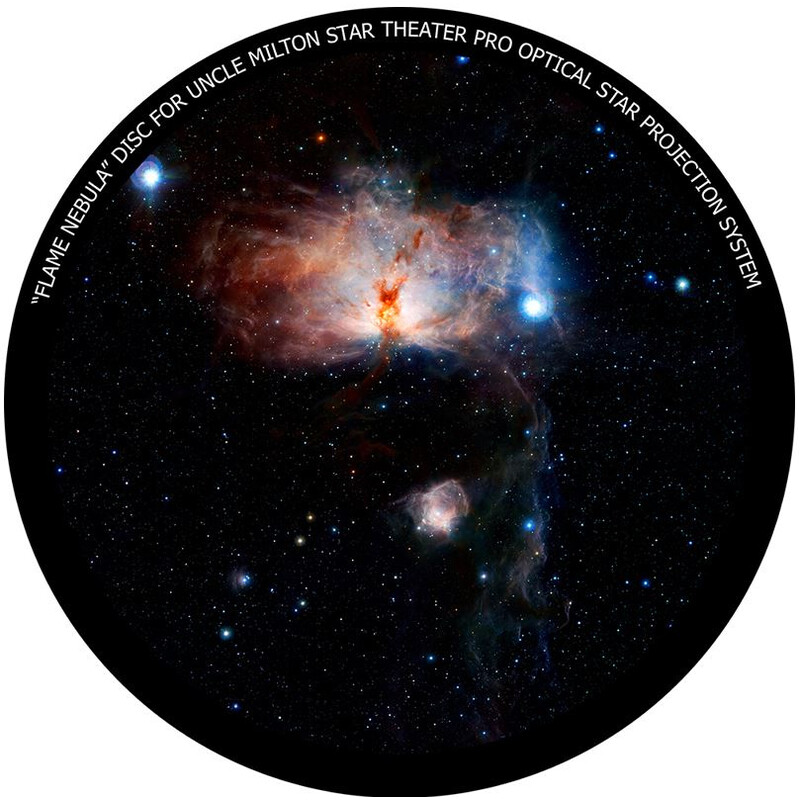 Omegon Diapositivo para o Star Theater Pro com motivo Nebulosa Flamejante